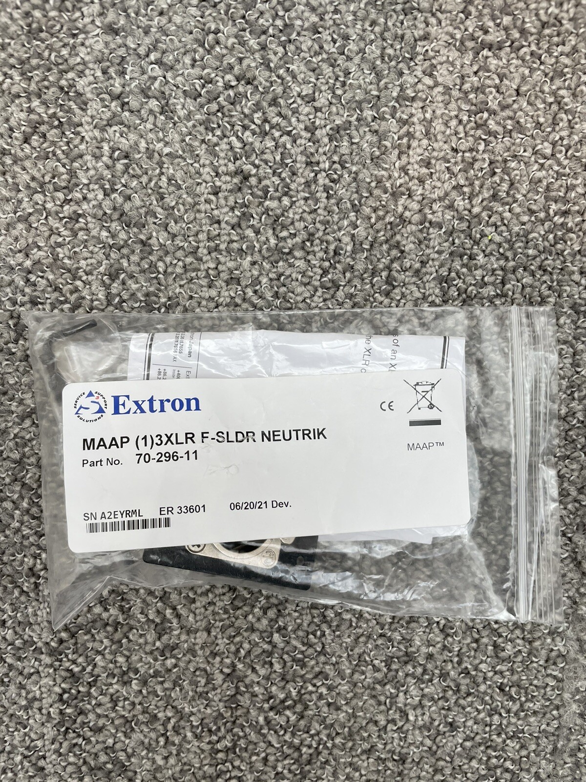 Extron Electronics MAAP (1) 3XLR F-SLDR Neutrik - New