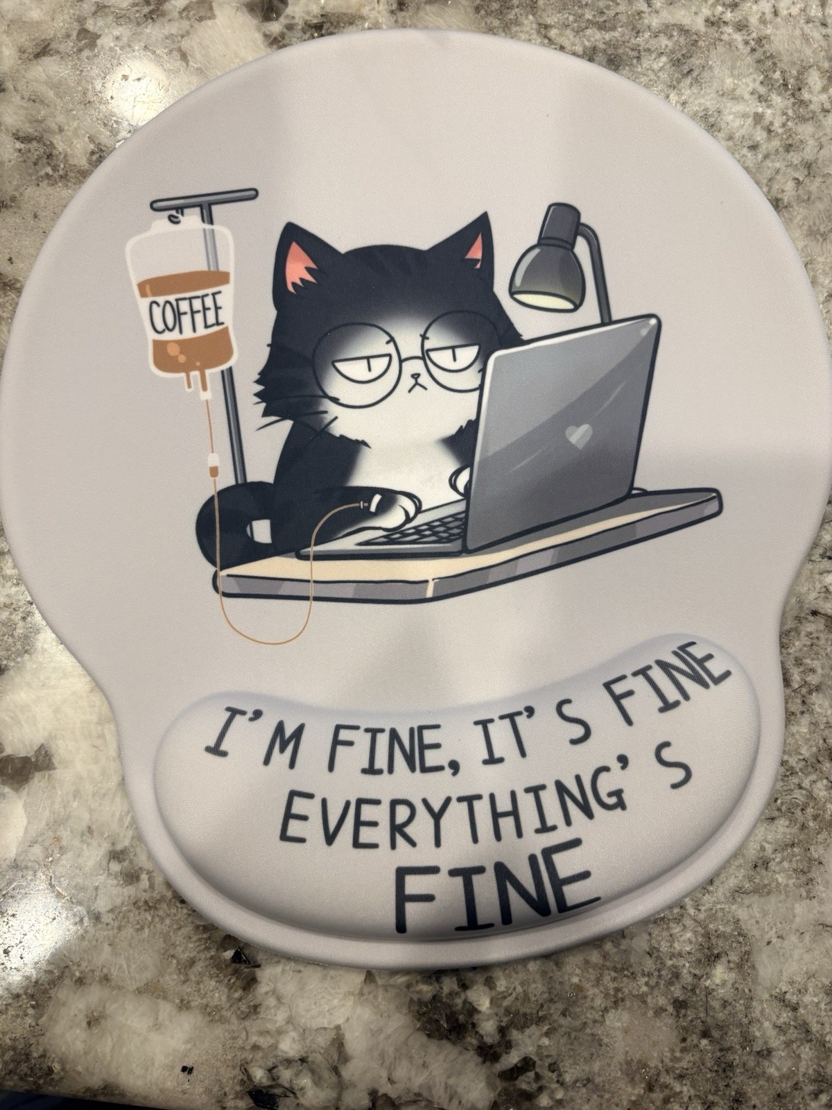 Funny Cat Mouse Pad With Arm Rest