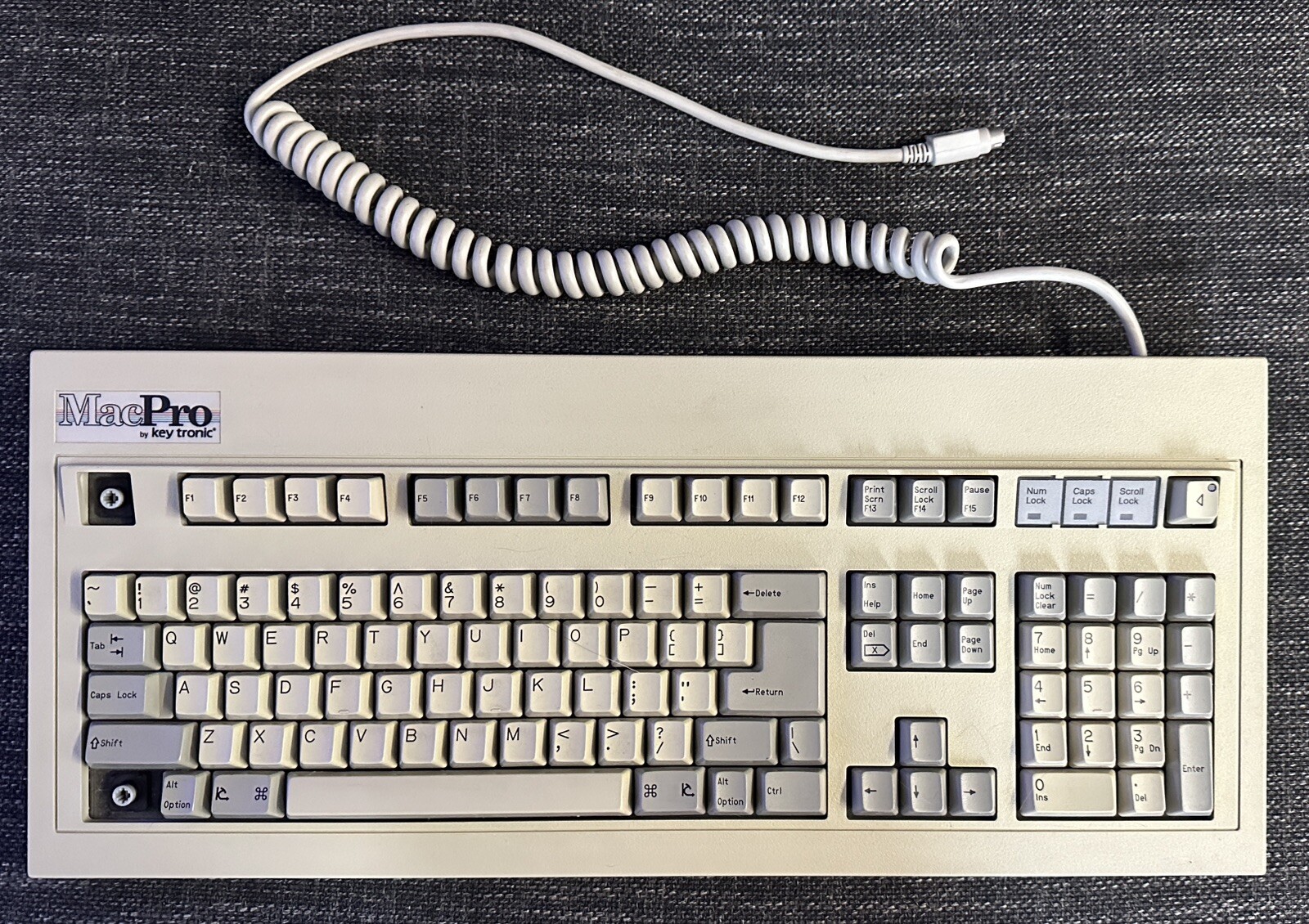 Vtg MacPro Keyboard by Key Tronic for Apple Macintosh F/W 26923-9 MADE IN USA