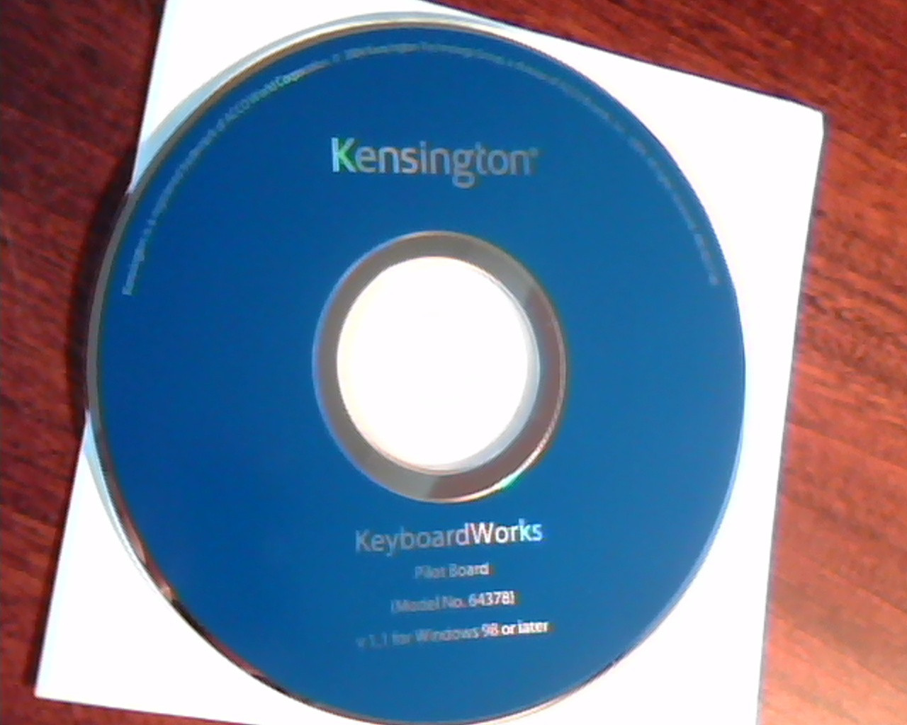 Kensington KeyboardWorks Pilot Board 64378 v1.1 for Windows or later CD 