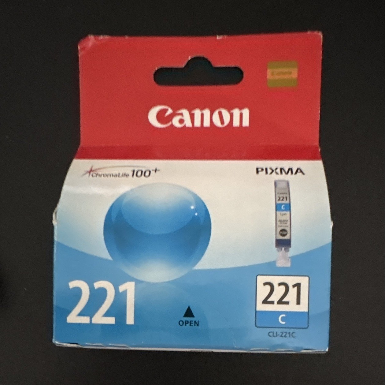 Canon Genuine CLI-221C Cyan Ink Tank for PIXMA iP3600 iP4600 iP4700