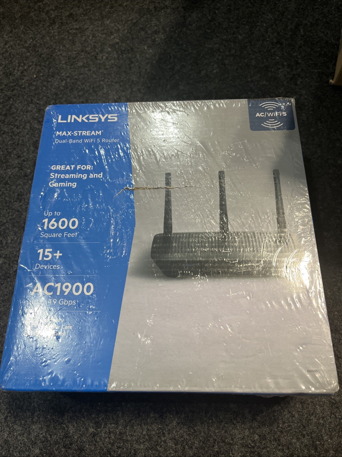 NEW Linksys AC1900 (EA7430)-WiFi 5 Wireless Router Max-Stream Dual-Band