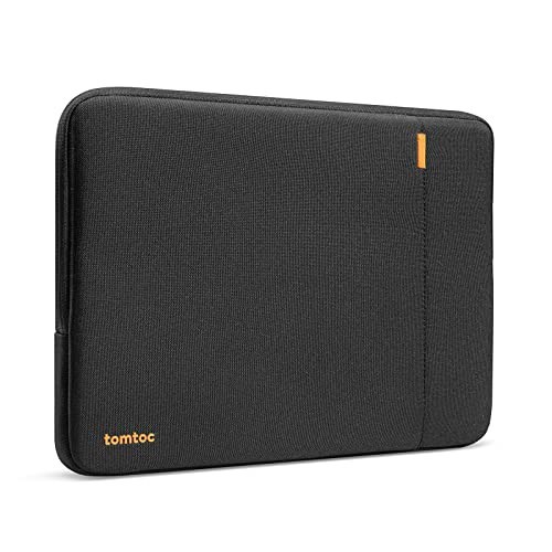 Tomtoc 15-In Laptop Sleeve Fits MacBook Air Pro Water-Resistant Black 360°