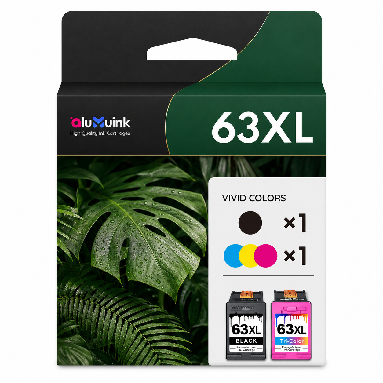 63XL Ink Cartridge Replacement for DeskJet 1110 1111 1112 1113 1114 2130 2131