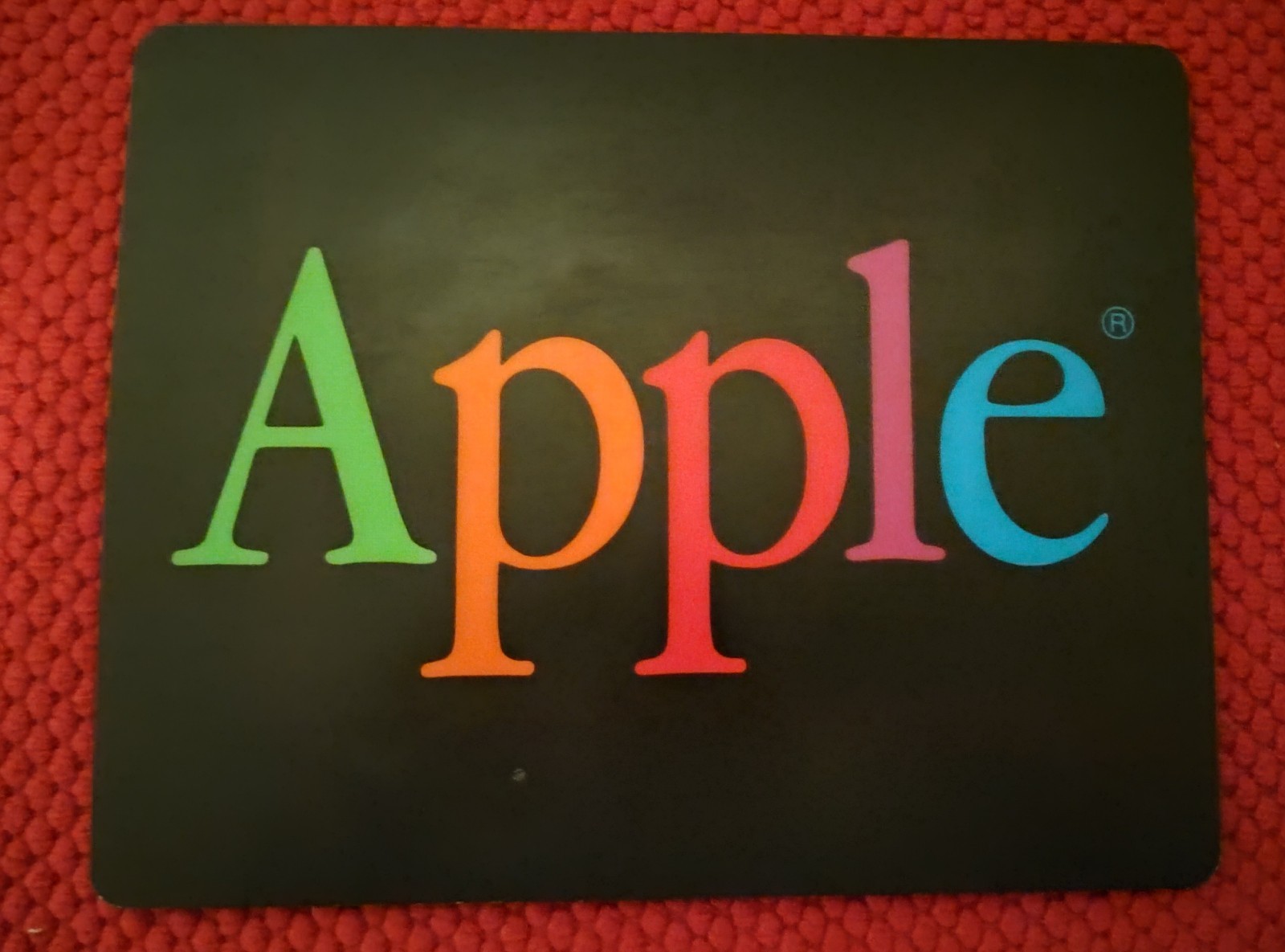 Apple Computer Vintage Mouse Pad 1980s-1990s Logo Rare Original Accessory