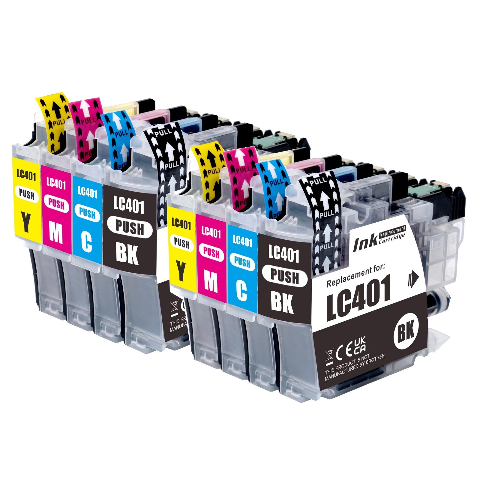 8P Quality Ink Cartridges fits Brother LC401 MFC-J1010DW MFC-J1012DW MFC-J1170DW