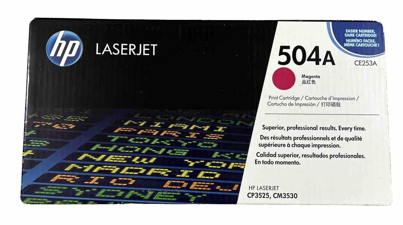 Genuine HP CE253YC Magenta Toner Print Cartridge 504A CE251A for CP35 New Sealed