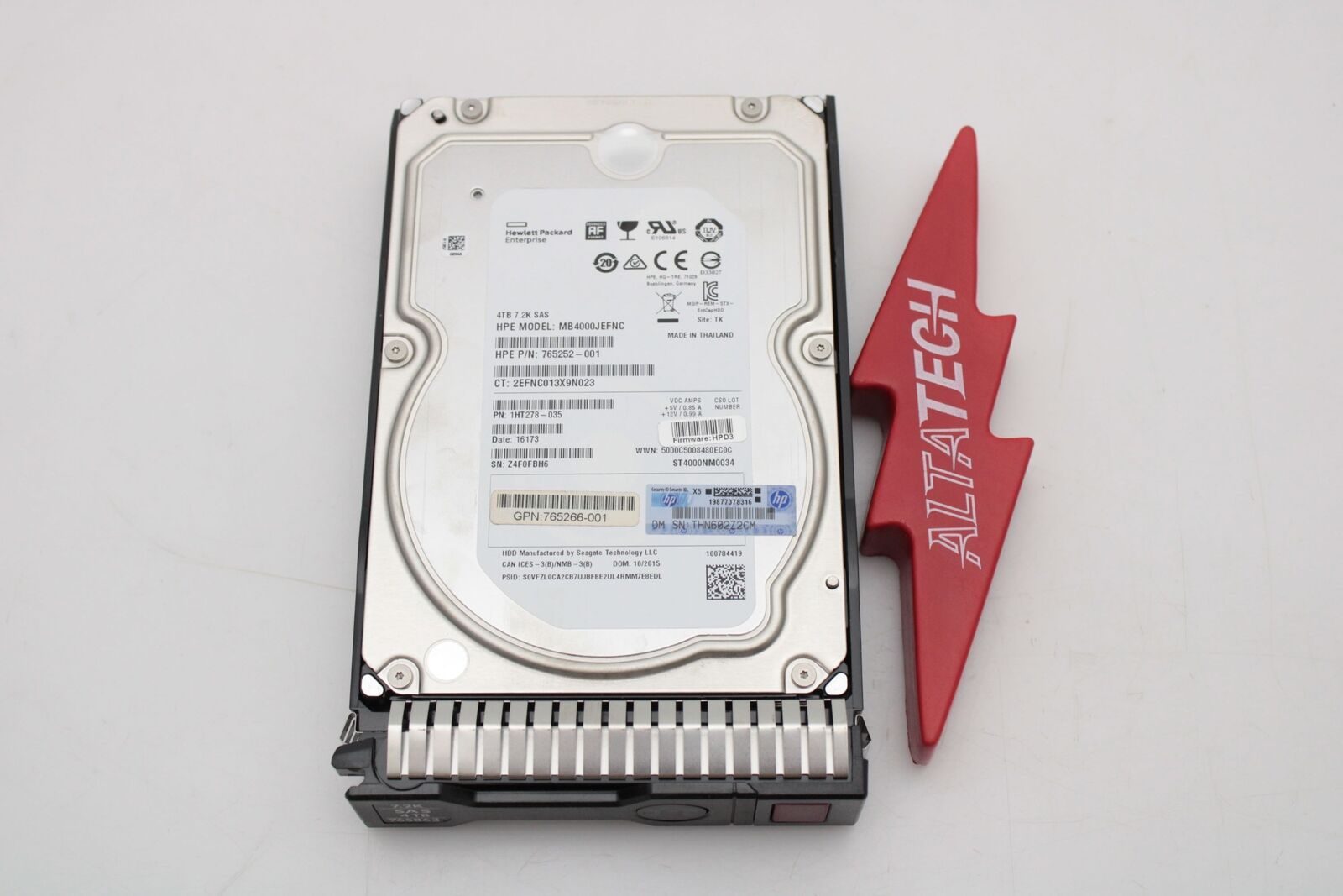 HP 765863-001 4TB 7.2K SAS LFF 12G 3.5 MDL SC HDD Hard Disc Drive
