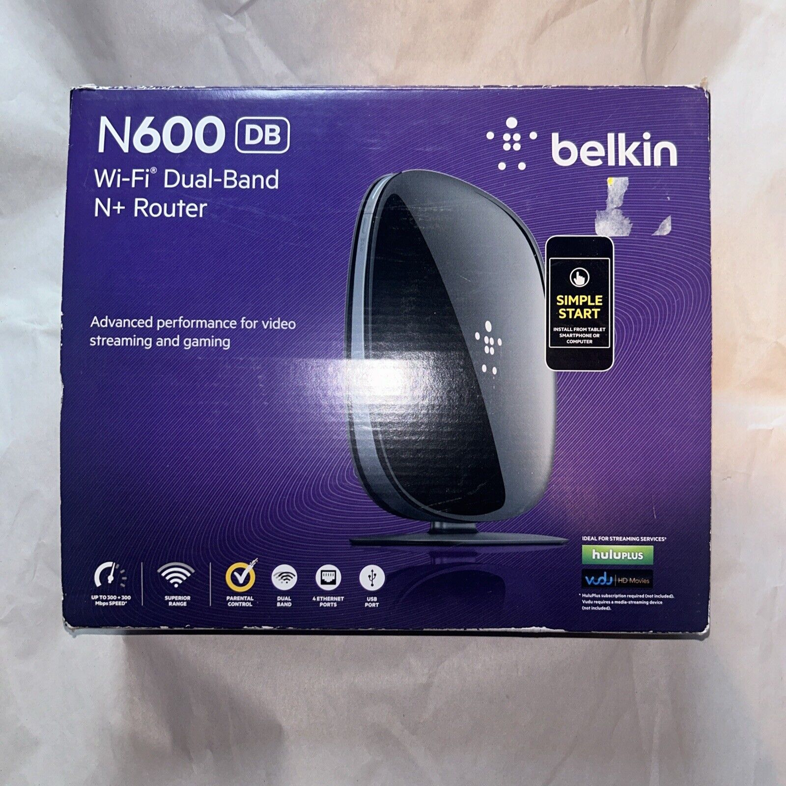 Belkin N600 DB Wi-Fi Dual Band N+ Wireless Router 300 Mbps