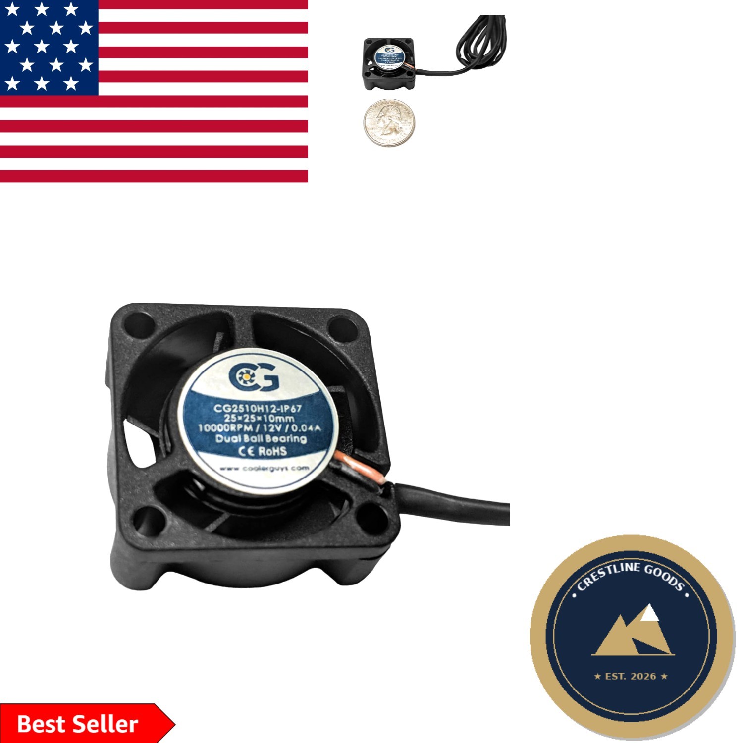 Efficient 12V High Speed Fan - Waterproof & Durable for Harsh Conditions