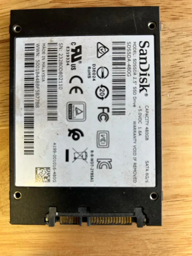 SanDisk SDSSDA-480G 480GB SSD PLUS MLC SATA SSD 2.5" 6Gbps RI Solid State Drive