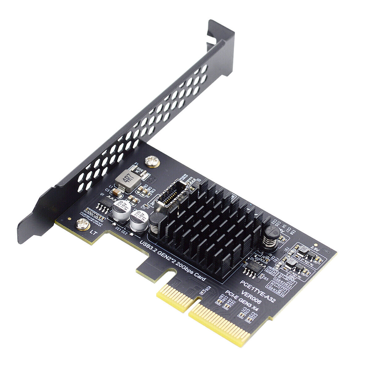 Chenyang USB 3.2 Gen2 Type-E Front Panel to PCI-E 4X Express 20Gbps Adapter