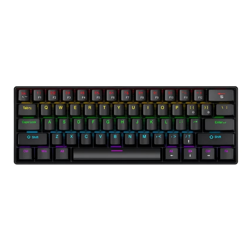 APAYADO K61 60% Mechanical Gaming Keyboard 61-Key RGB Backlit Wired USB