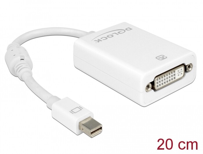 Delock Adapter Mini DisplayPort 1.1 Male DVI Female Passive White