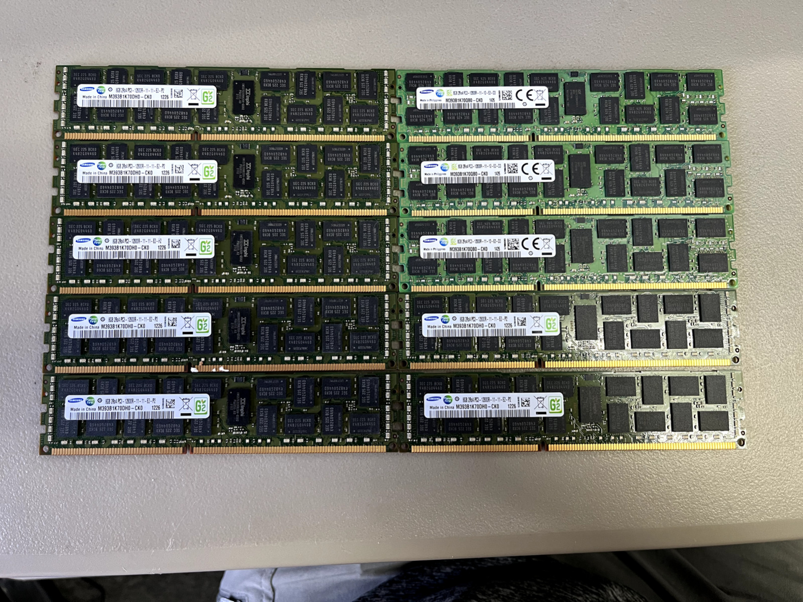 Samsung 80GB (10x 8GB) M393B1K70DH0-CK0 PC3-12800R DDR3 ECC Server Ram Memory