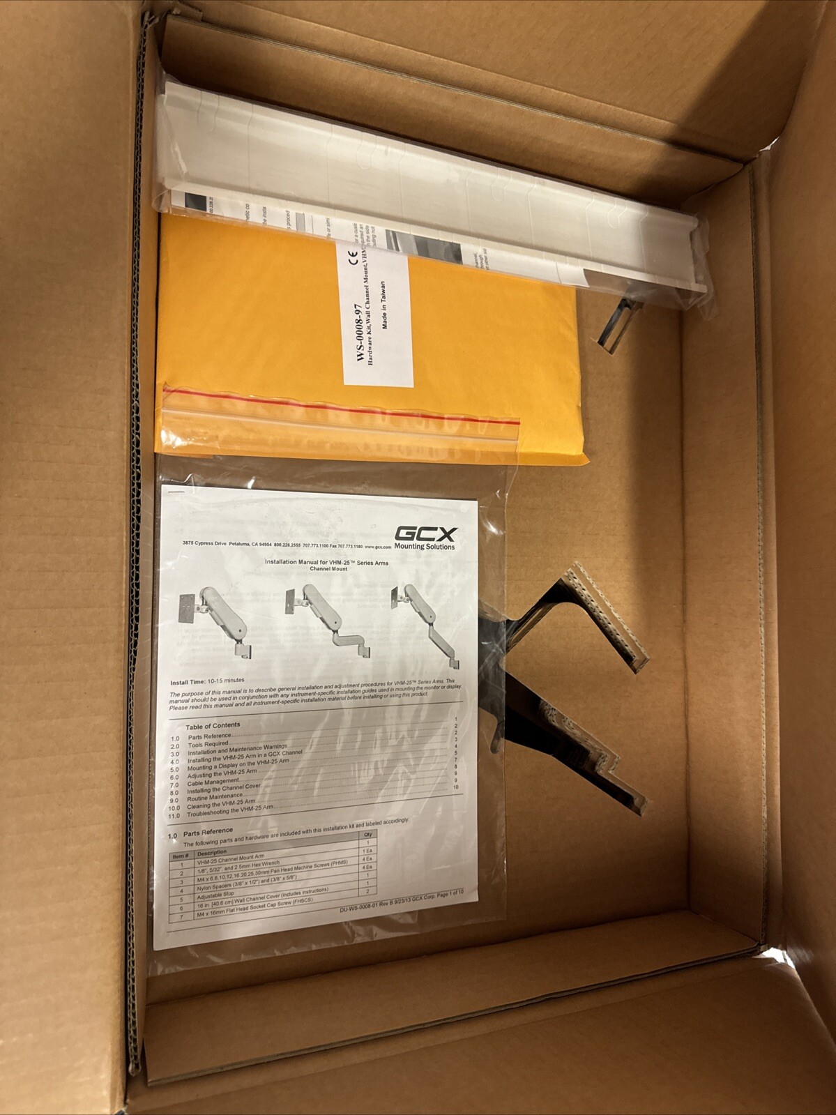 GENUINE OPEN BOX GCX WS-0008-02 VHM-25 Folding KB - Counter Top Channel Mount