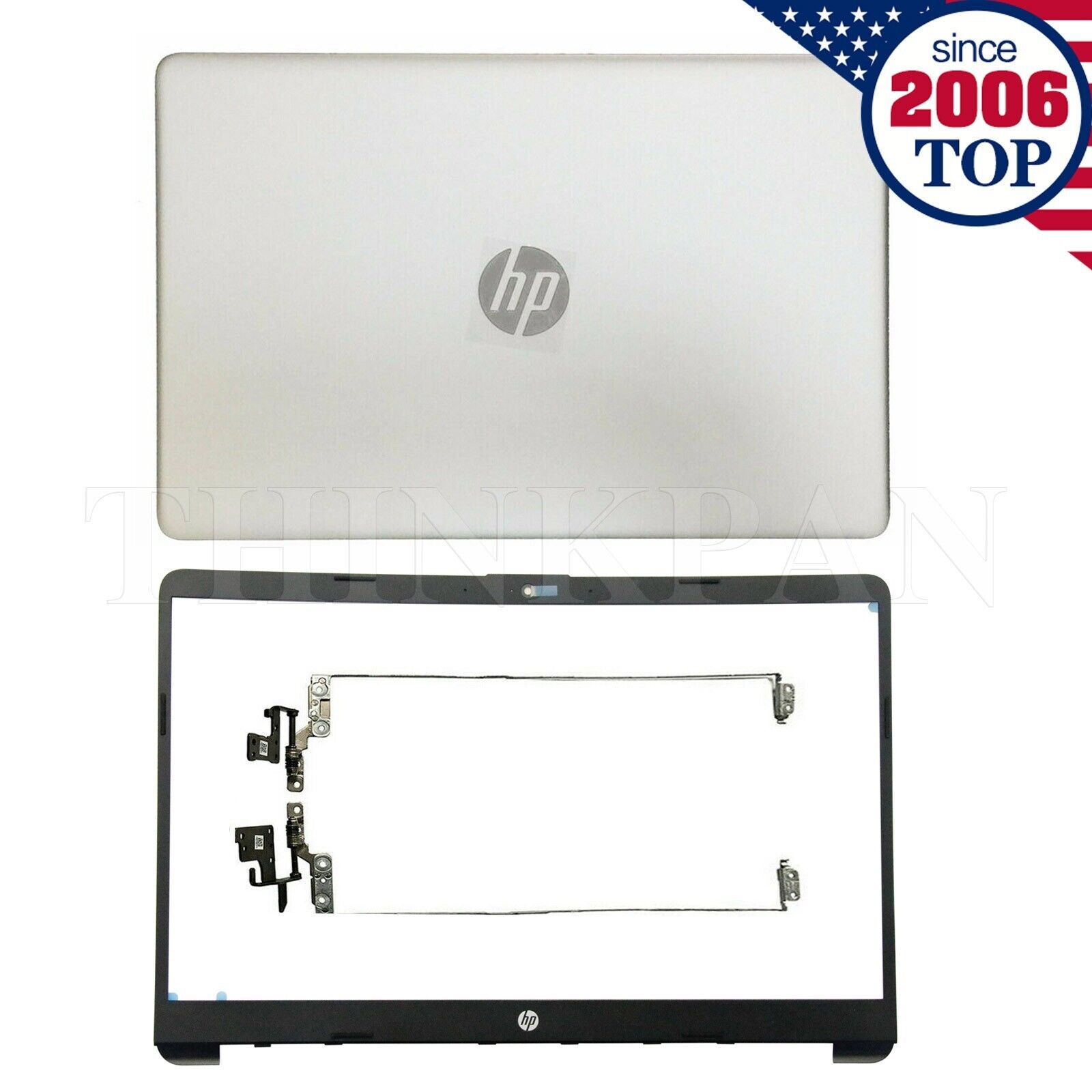 New HP 15-DW 15S-DU 15S-DY 15-DW1XXX Lcd Back Cover Bezel + Hinges L52012-001 US