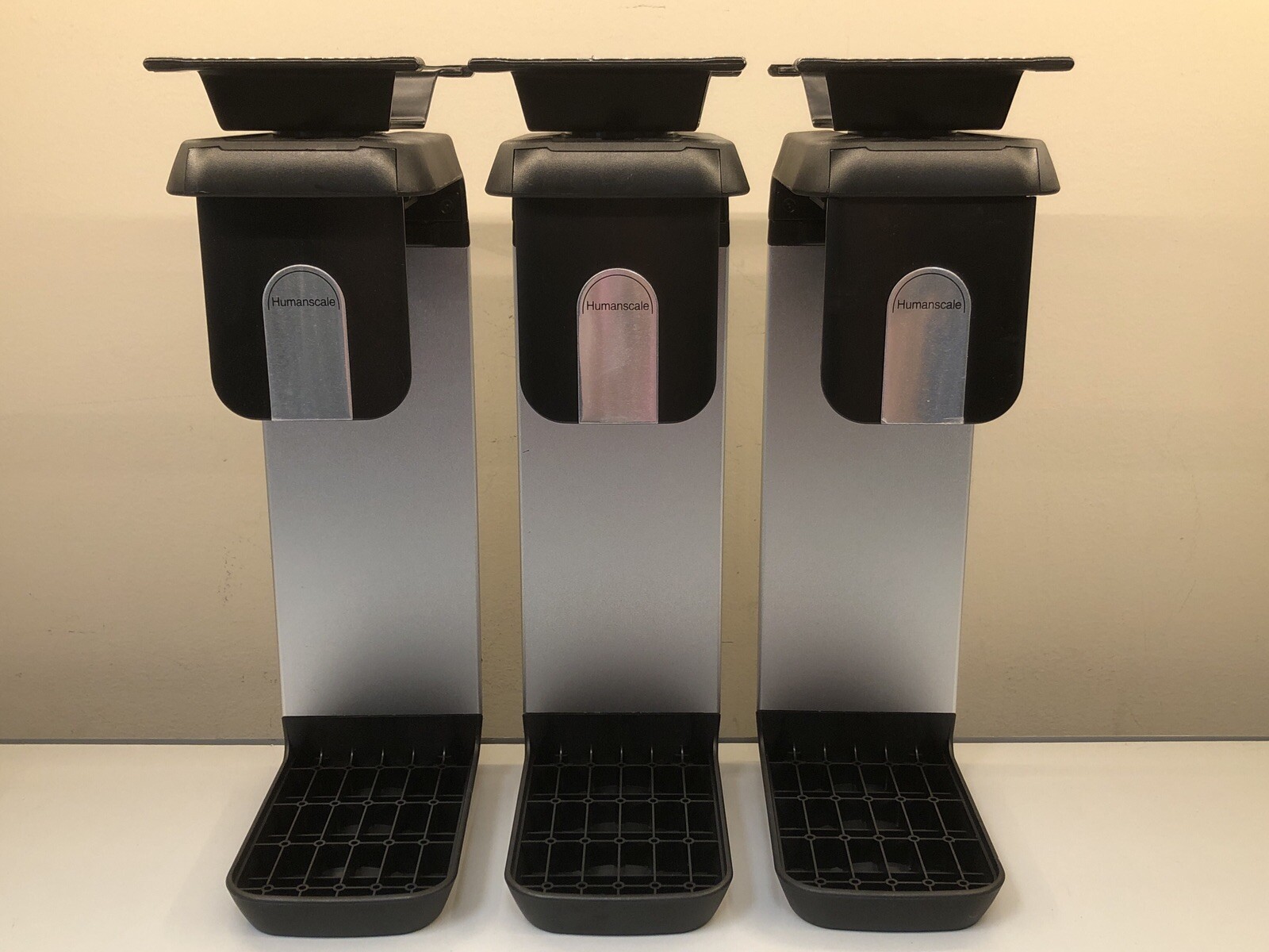 Lot of 3 Humanscale CPU600 Adjustable Under-Desk CPU Holder Black/Silver