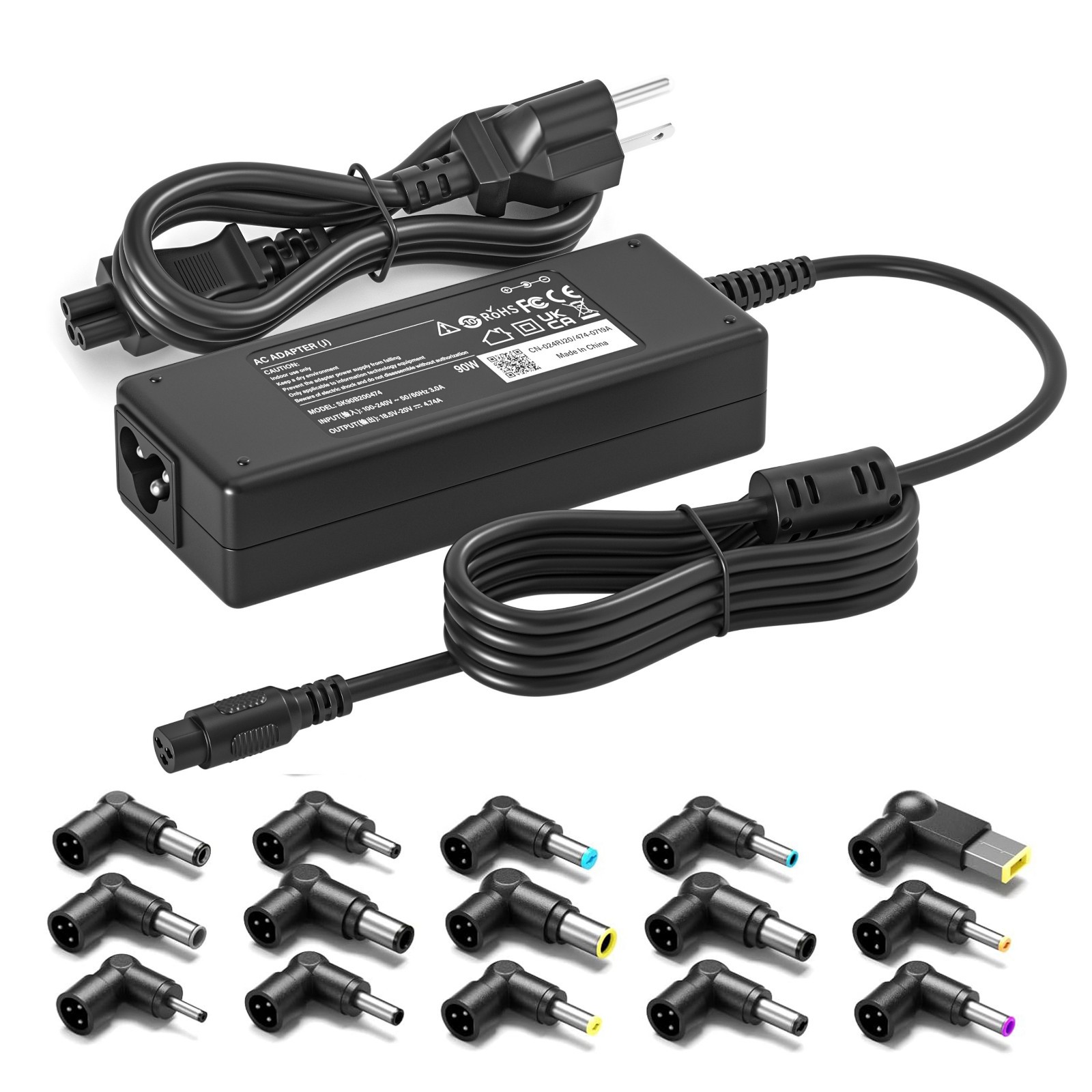 90W Universal AC Adapter Laptop Charger For Toshiba Samsung Sony Fujitsu