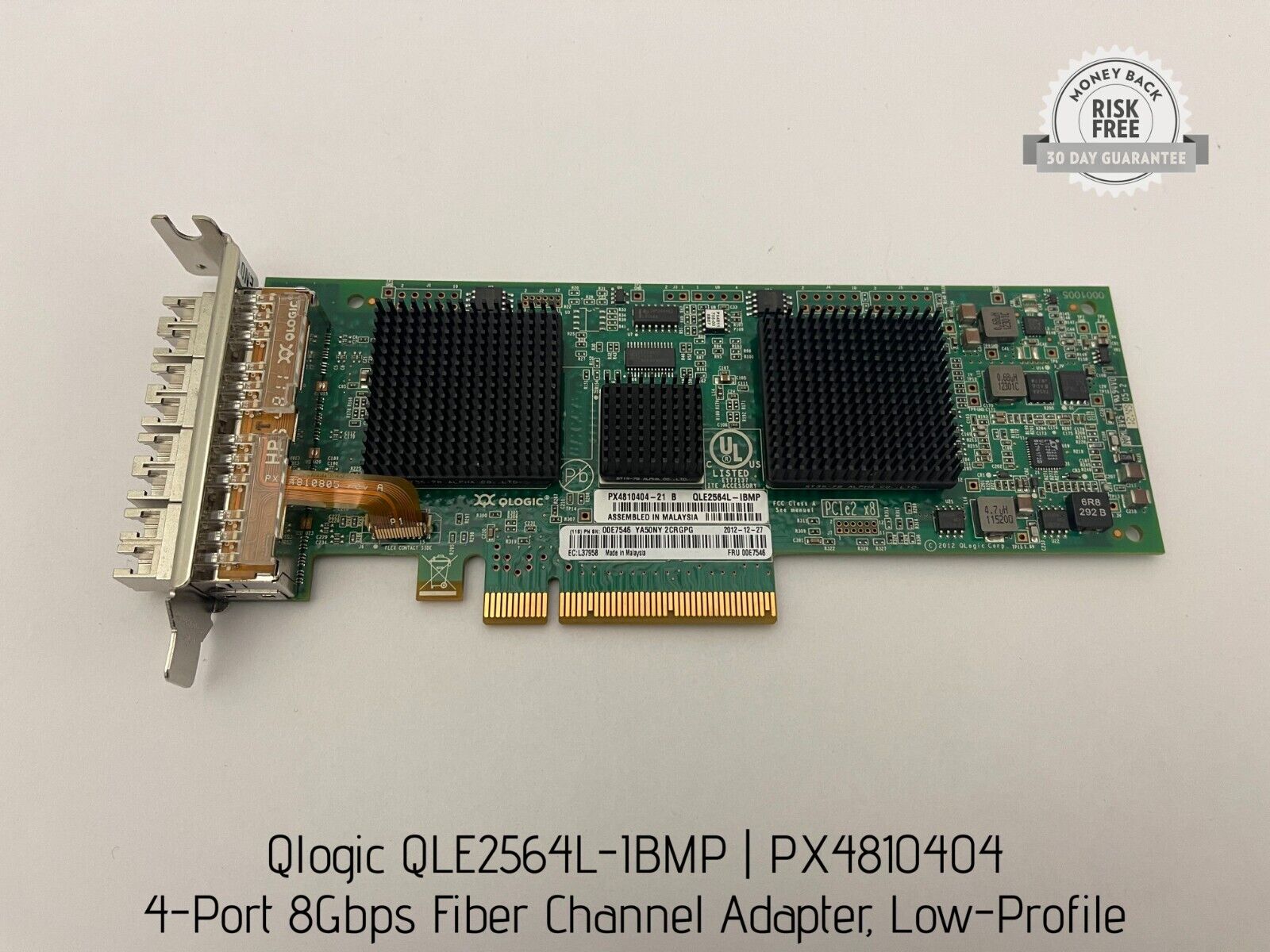 Qlogic QLE2564L-IBMP 4-Port 8Gbps Fiber Channel Adapter, PX4810404 Low-Profile