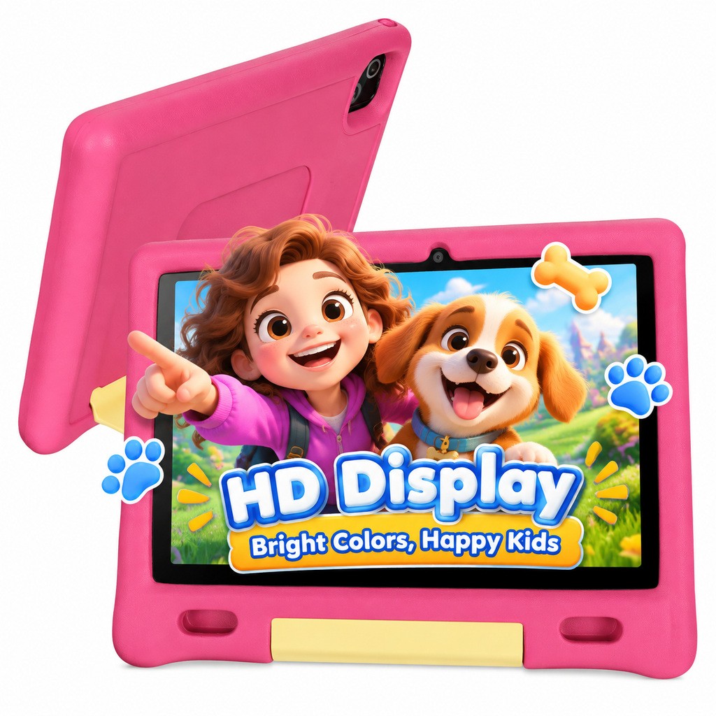 Android 15 Kids Tablet 10" IPS HD Screen 5000mAh Battery WiFi 20GB RAM 128GB ROM
