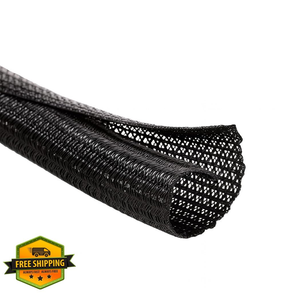 MGI SpeedWare 10ft 1/8" Braided Wire Loom Tubing Cable Management