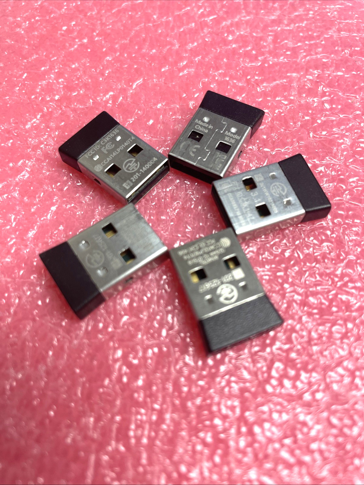 5X Genuine Microsoft Wireless Mouse 1636 USB Receiver / Dongles.