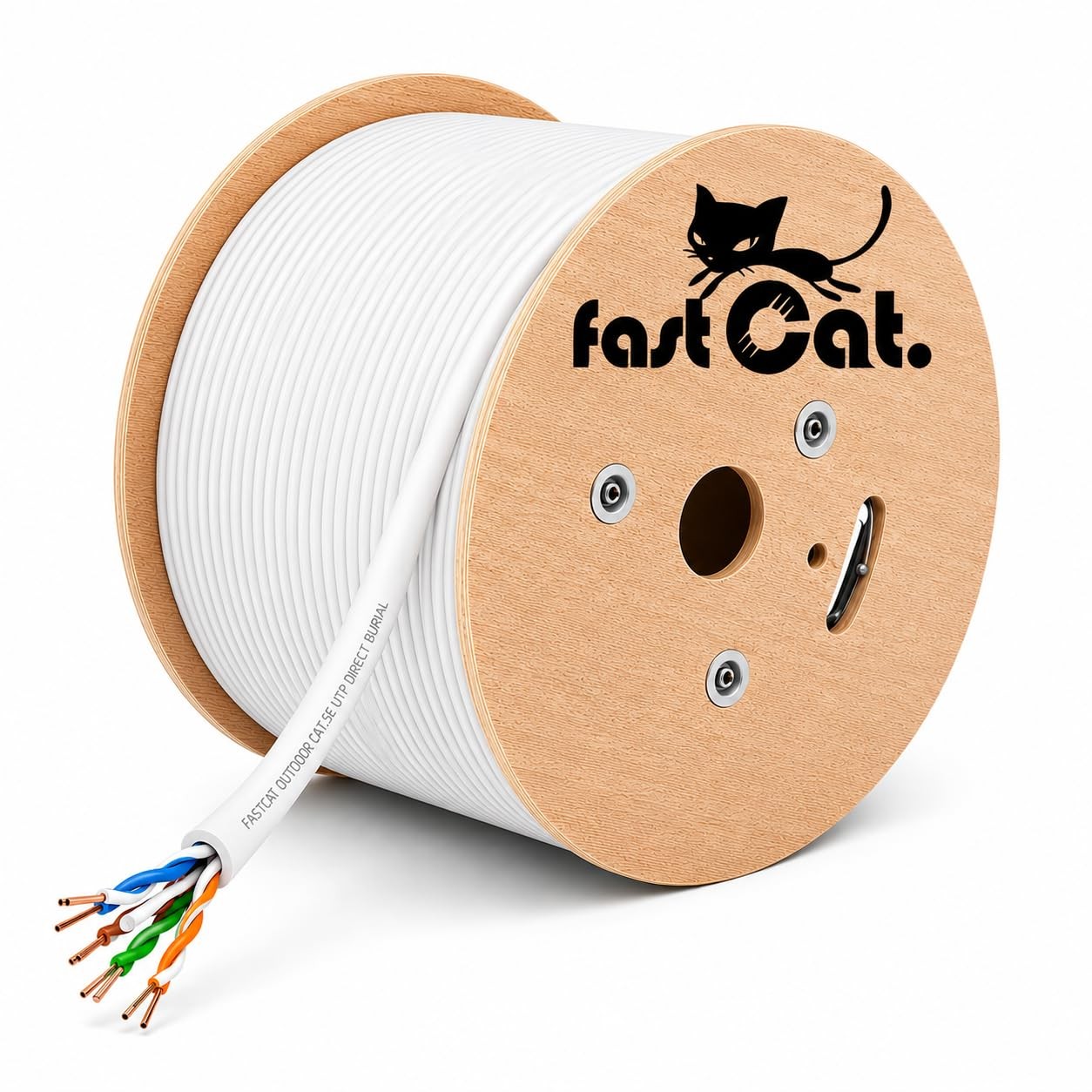 fast Cat. Cat6 Direct Burial Outdoor Rated CMX Cable,Waterproof, 23AWG Solid Bar