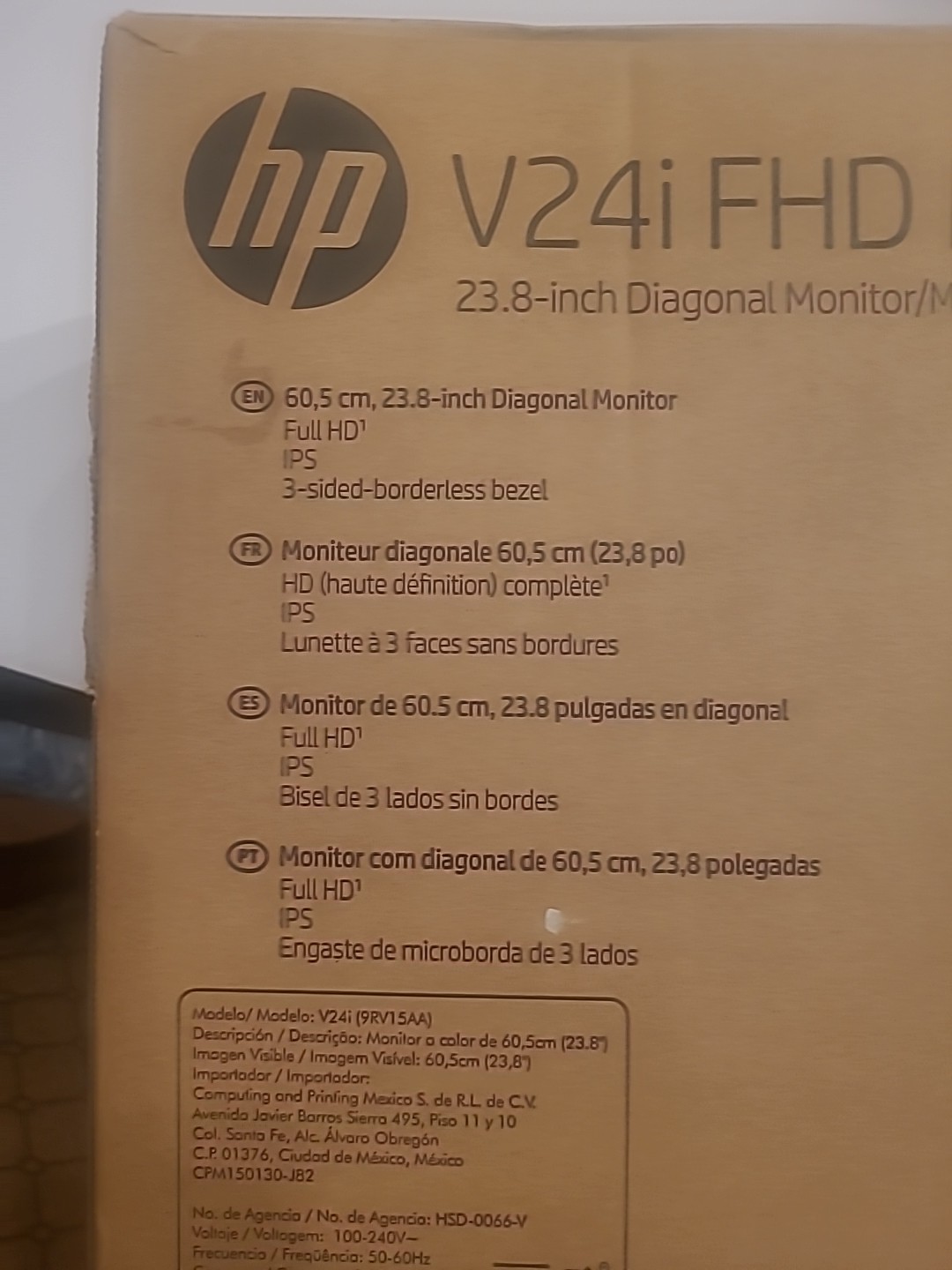 New HP V24i G5 24" FHD IPS Monitor 5ms  60.45 AMD FreeSync HDMI, VGA DisplayPort