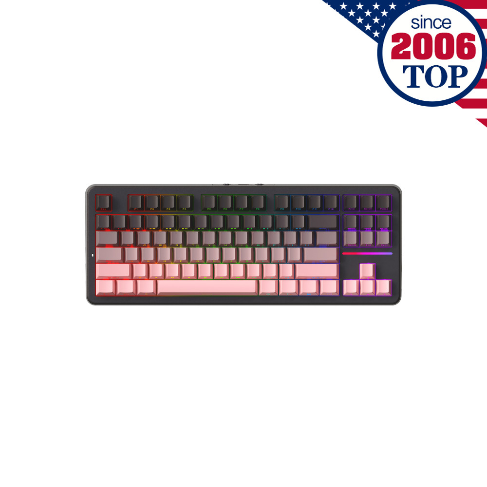 EWEADN X87 75% Wireless RGB Mechanical Gaming Keyboard Black Pink
