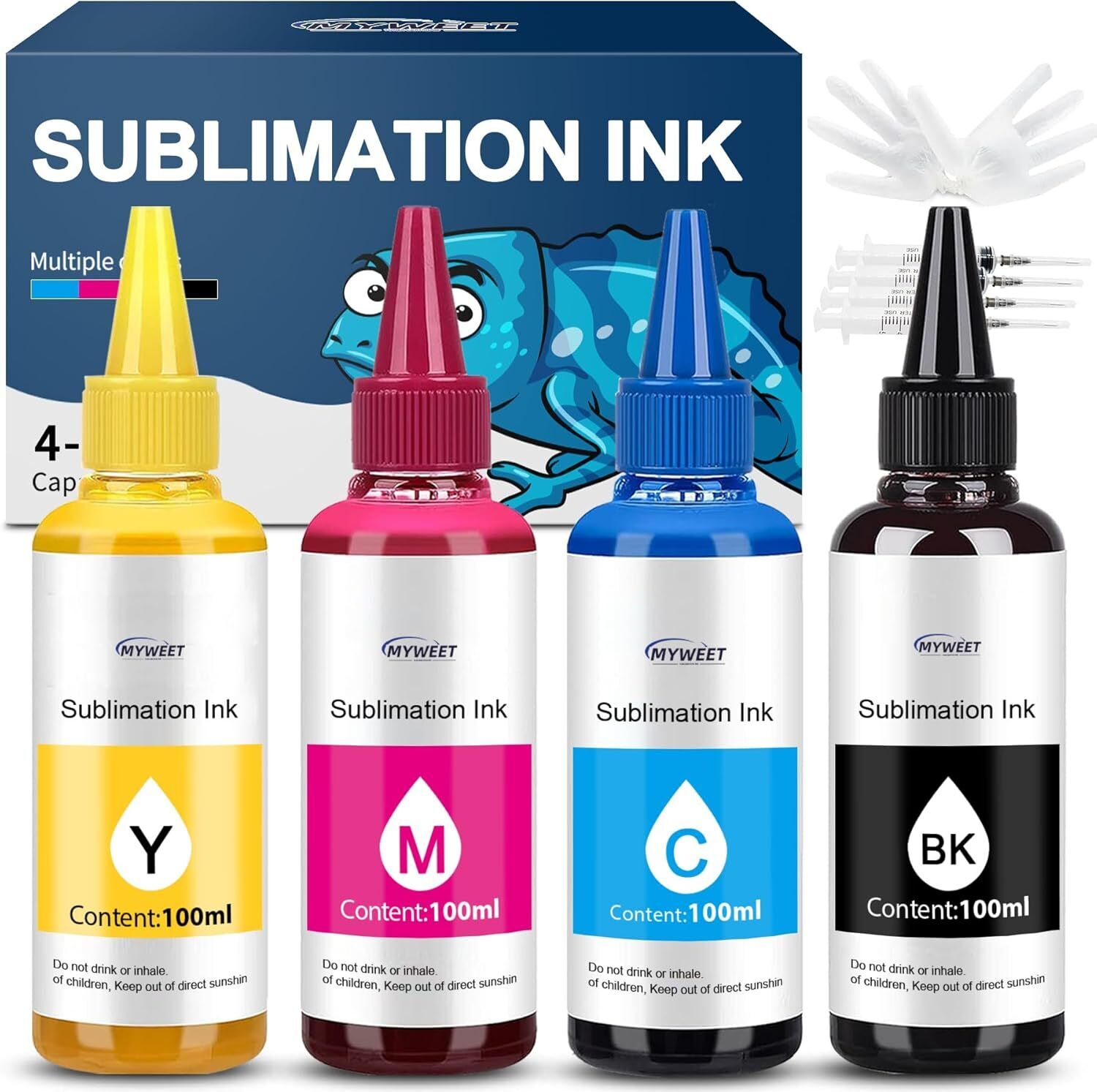 Sublimation Ink (100ML) Compatible for Epson ET-8500 ET-3830 ET-2850 ET-M1170