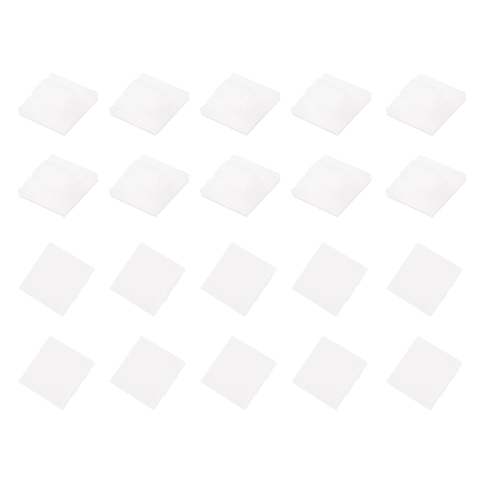40pcs Adhesive Cable Clips White Cord Management Cable Organization for Wall
