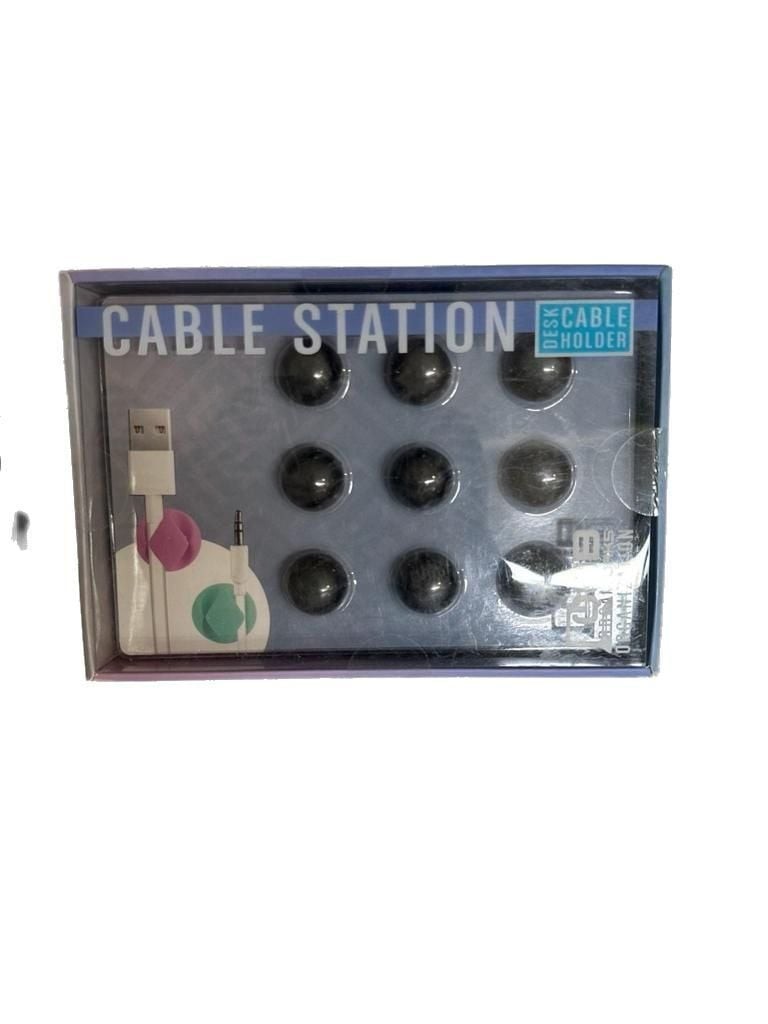 Qub Works Organization Cable Station Desk Cable Holder 9-Pack