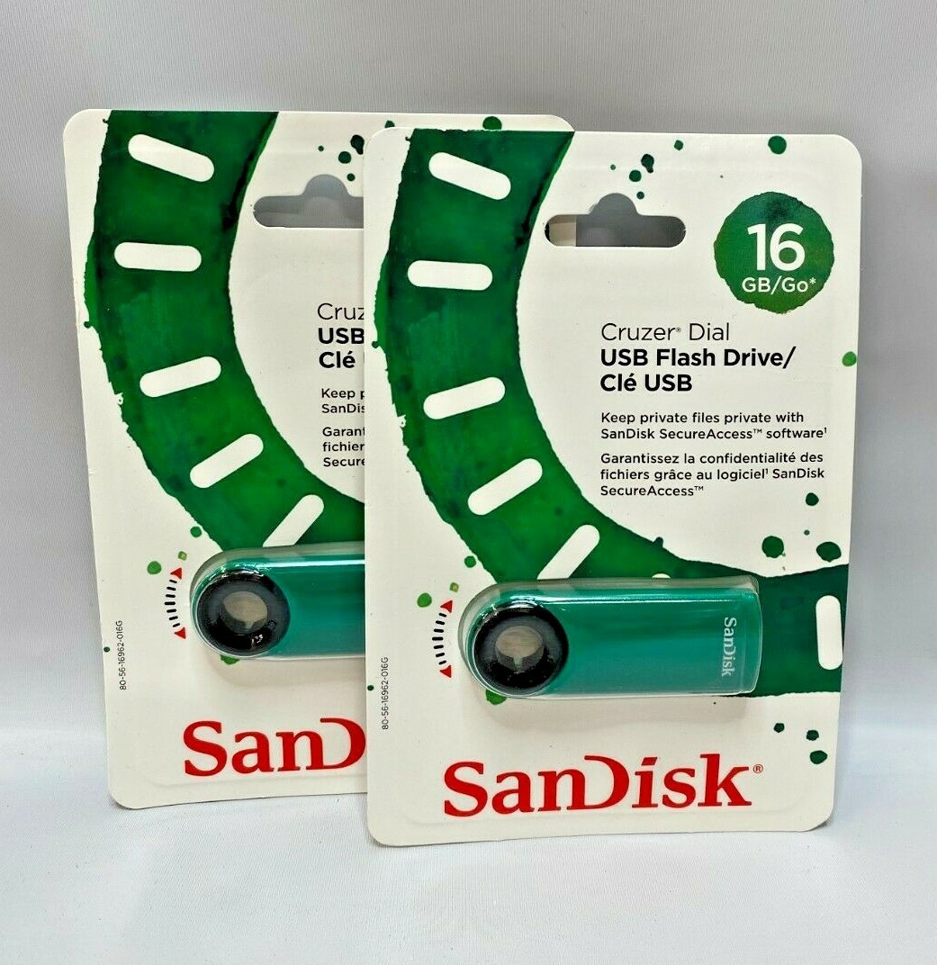 SanDisk Cruzer Dial USB Flash Drive- Multiple Colors- 16 & 32 GB