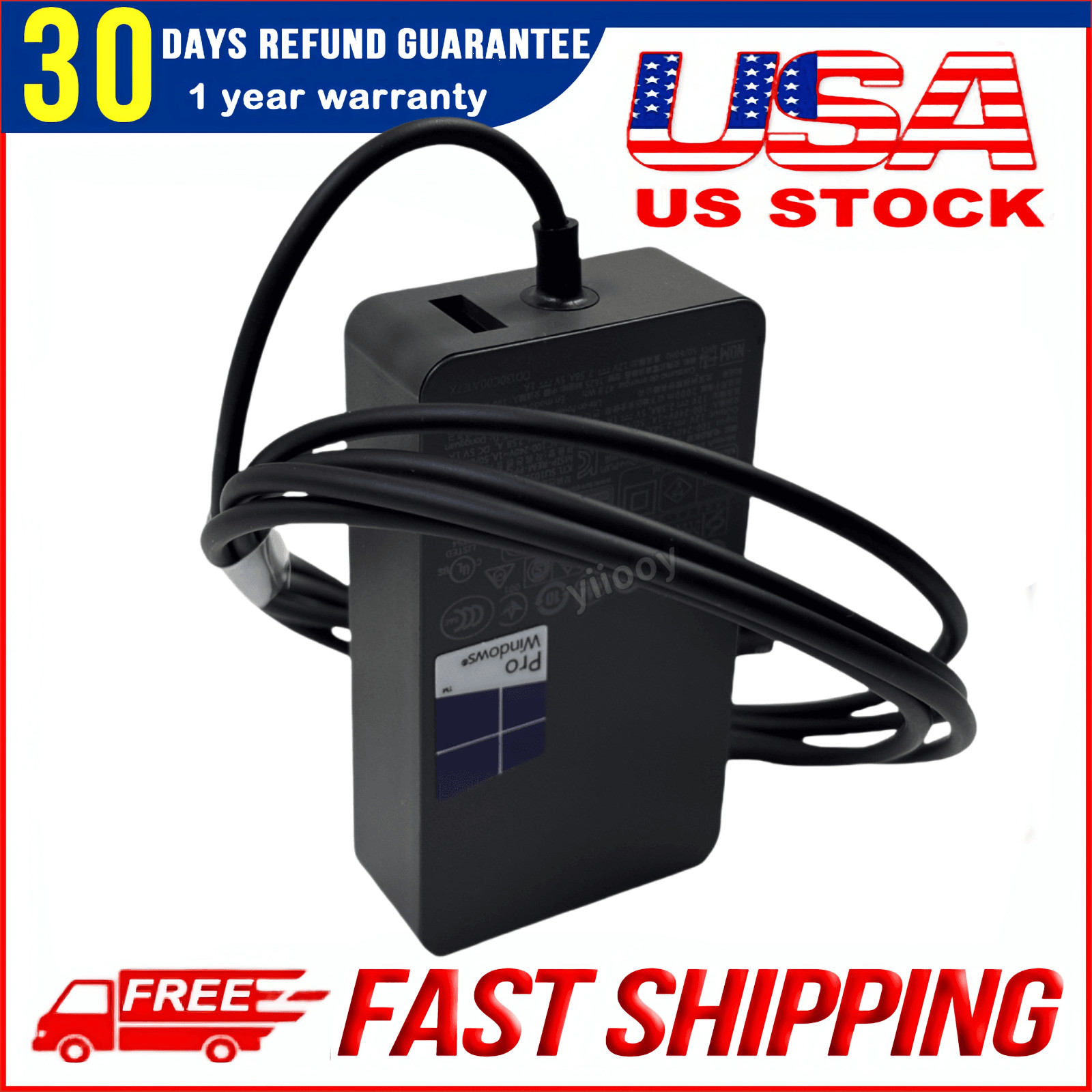 OEM AC Adapter Charger 36W 1625 for Microsoft Surface Pro 4 5 6 7 8 9 go Laptop