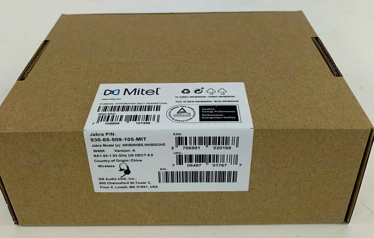 Mitel Integrated Wireless DECT Headset for 6930 & 6940 Phone , Part# 51305332