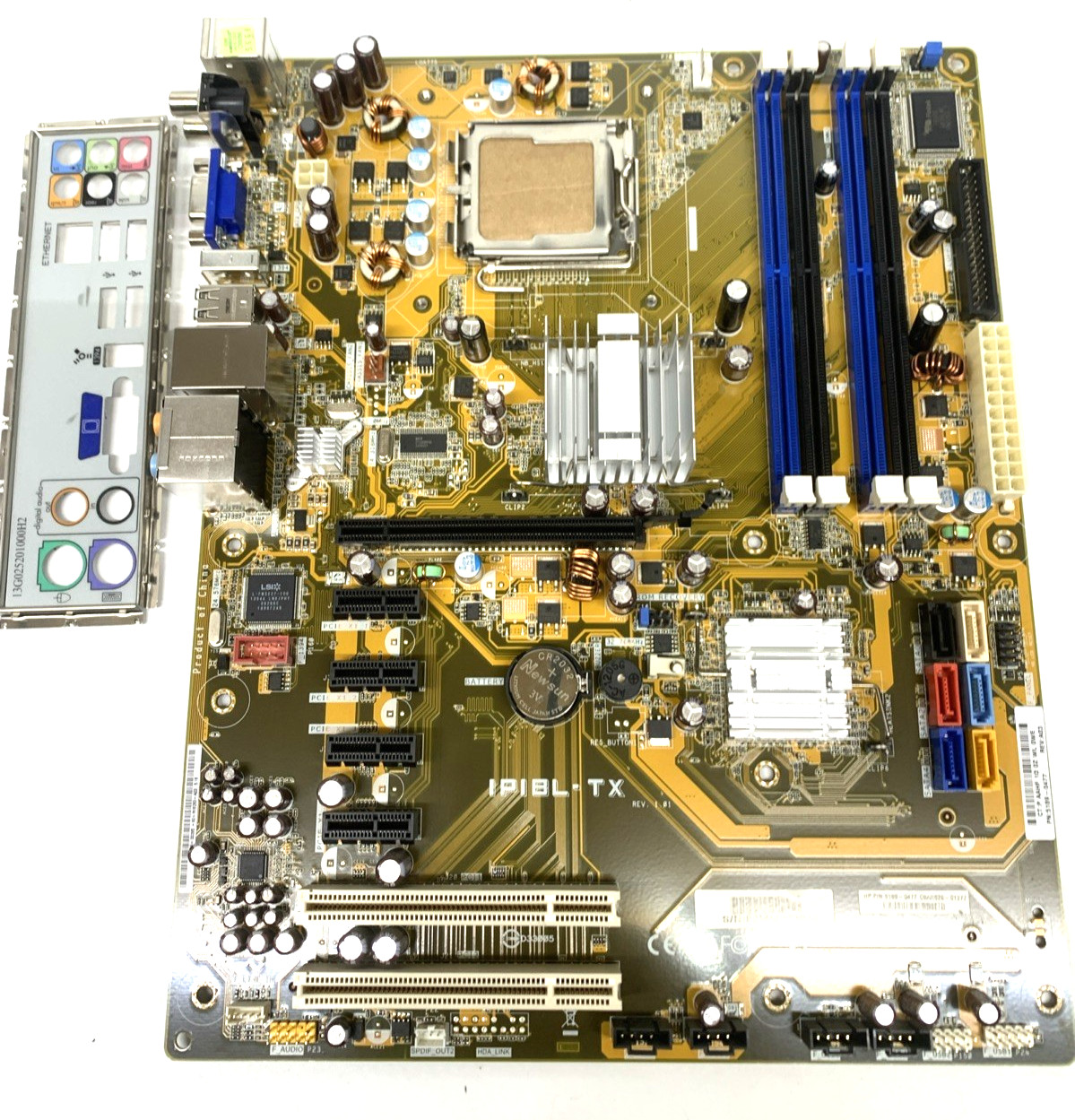 ASUS HP IPIBL-TX 5189-0477 DESKTOP Motherboard & Shield