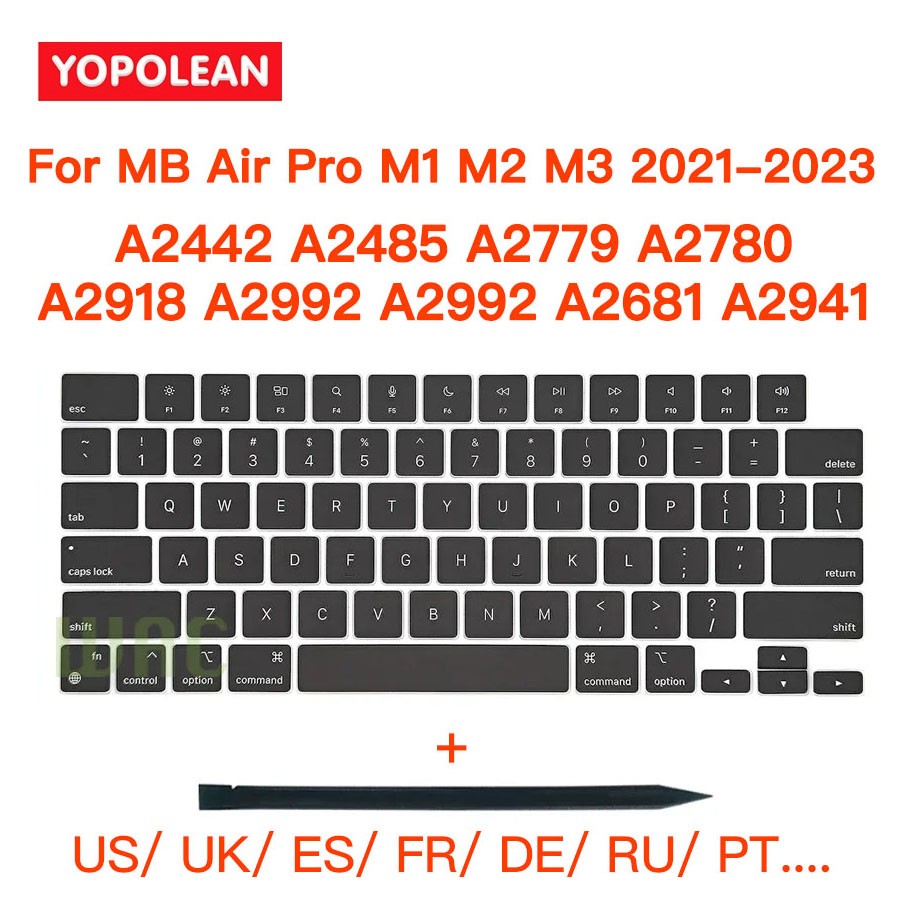 New Keys Keycaps For Macbook Pro 14" 16" M1 A2442 A2485 A2681 Keycap Key Cap