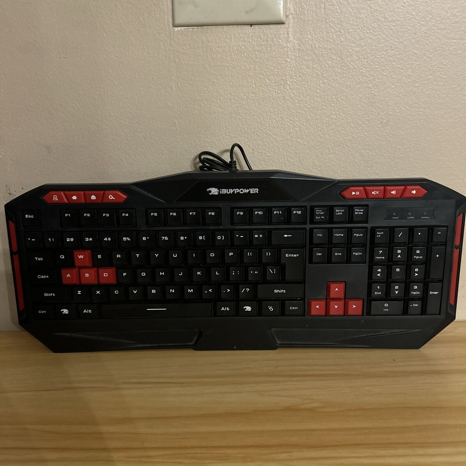 iBUYPOWER Gaming Keyboard IBP-ARES E1 Red Black Game PC