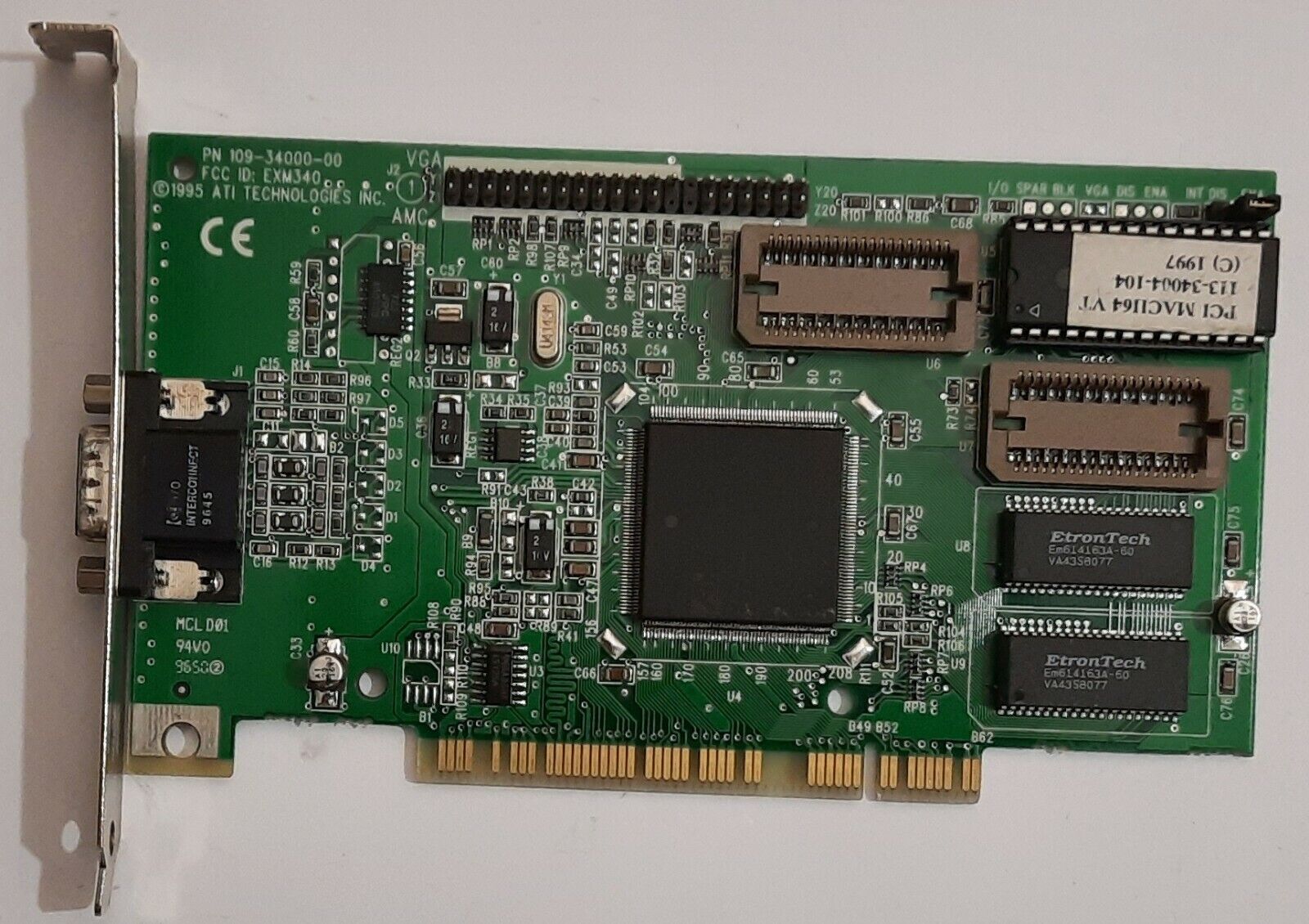 ATI Video Xpression PCI Graphics Card (ATI Mach64VT, EXM340, 1MB, Retro, 1997)