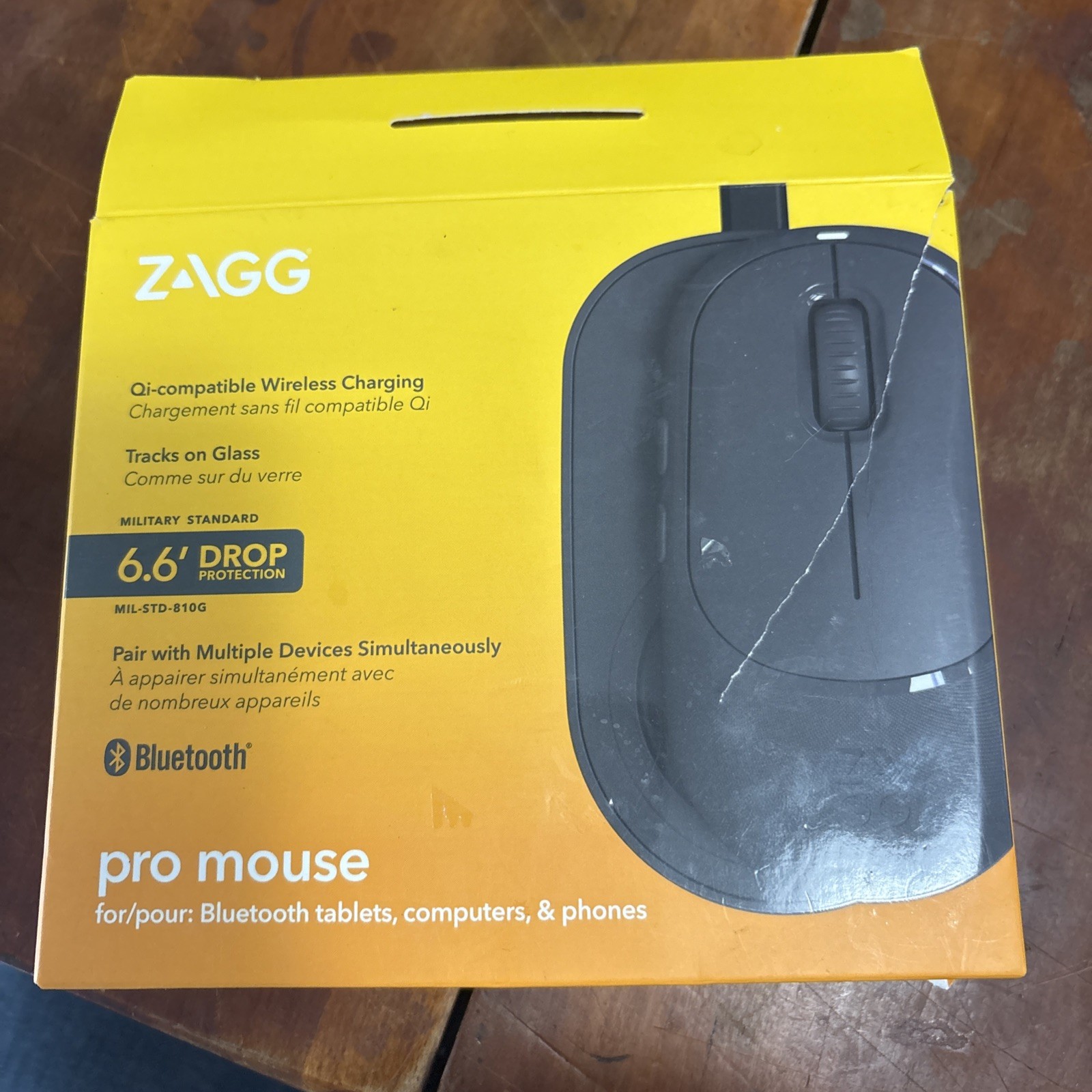 ZAGG Pro Mouse for Tablets and Laptops, Qi-Enabled, Wireless Charging, Bluetooth