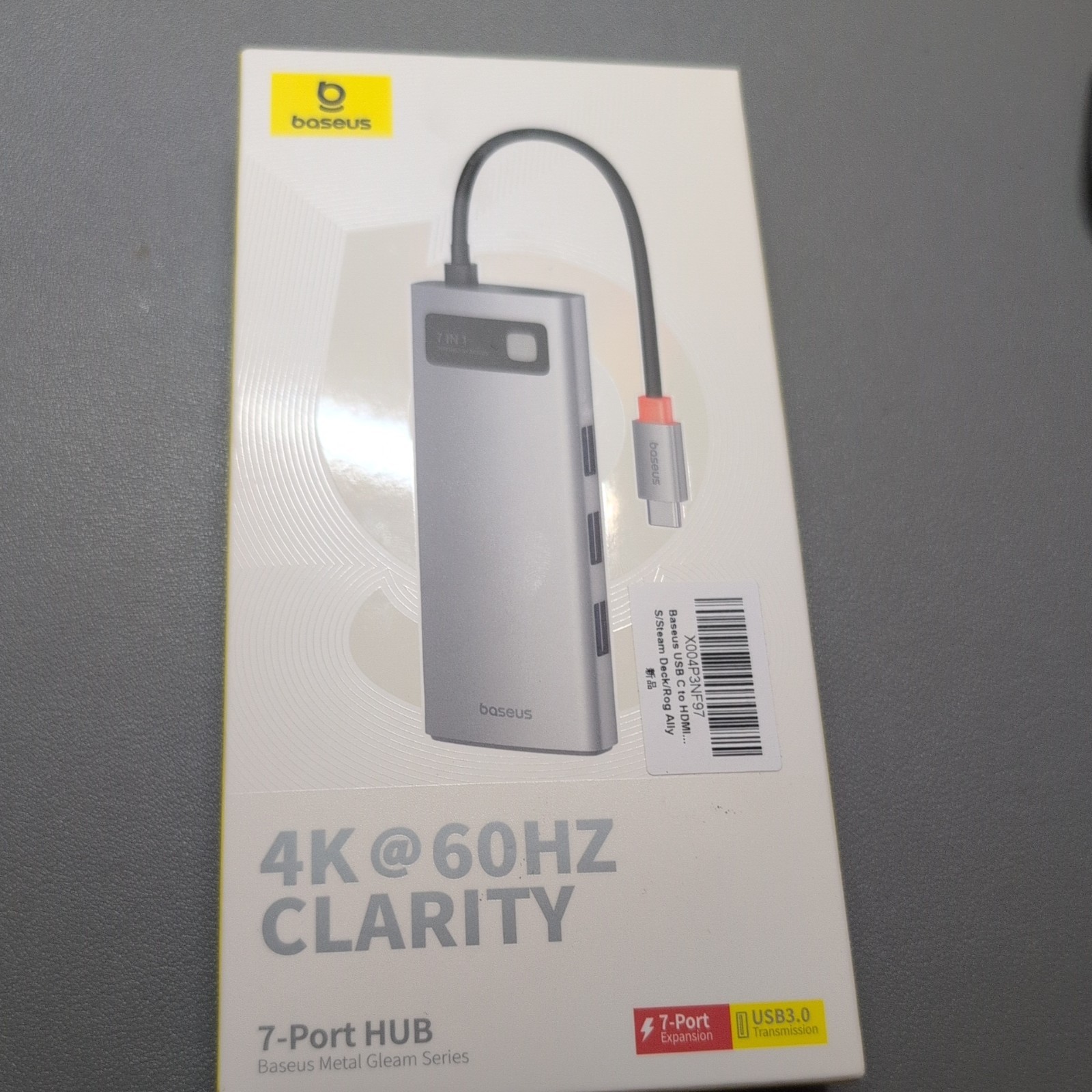 Baseus USB C Hub (100W) Multiport Adapter with 4K@60Hz HDMI, USB C Dock 7 in 1