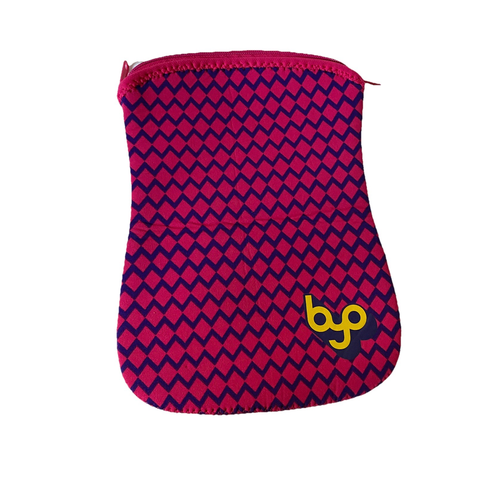 Built NY BYO GO GO pink & blue Netbook Neoprene 10" Sleeve zig zag pattern