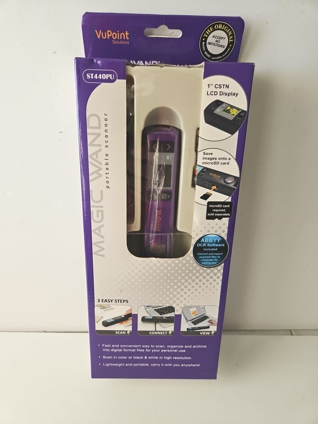 Magic Wand II Wireless Portable Scanner VuPoint PDSWF-ST44PU-VP-HSN 900DPI 4GB