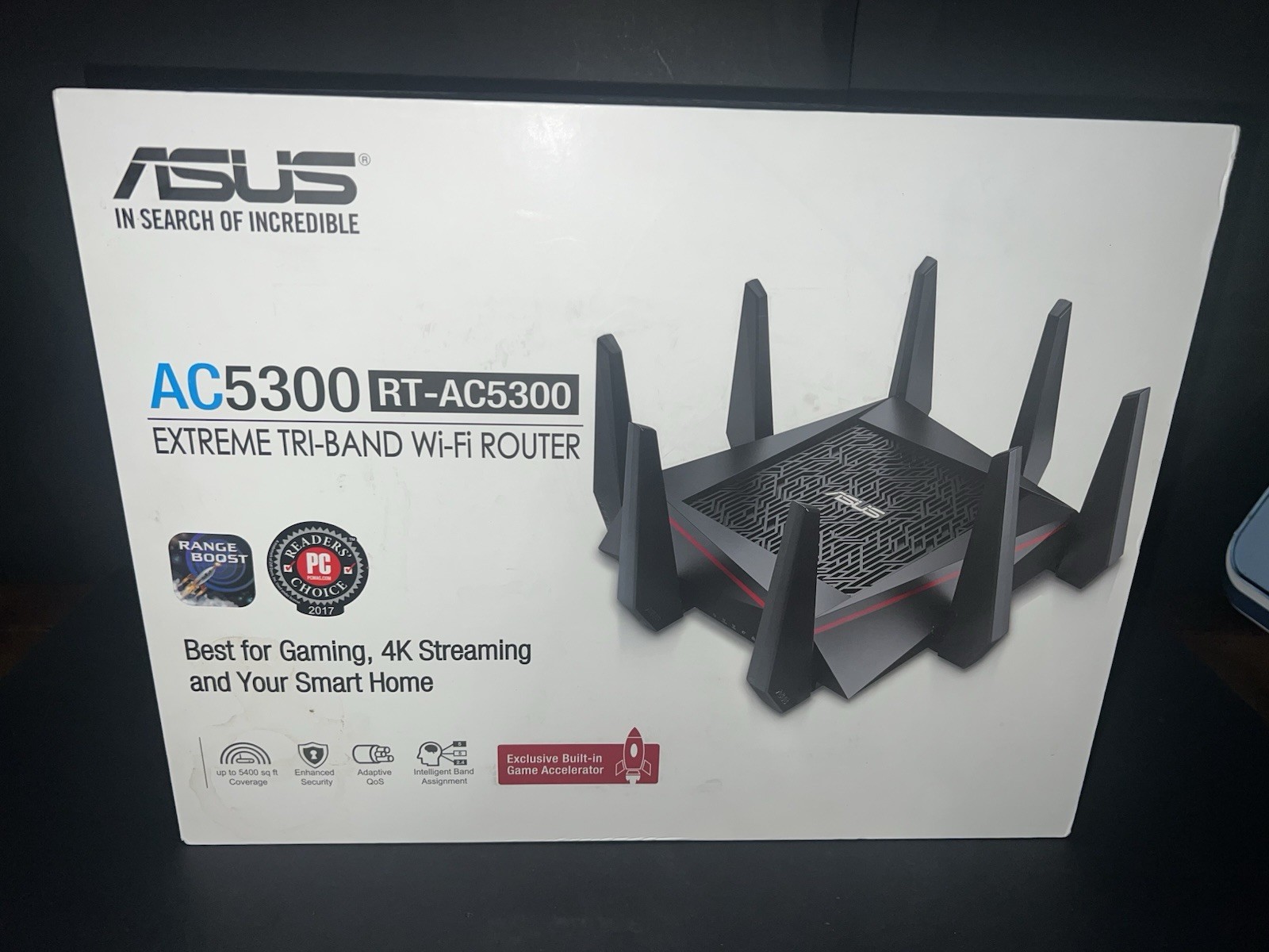 ASUS RT-AC5300 AC5300 Tri-Band WiFi Gaming Router AiMesh w/ Box