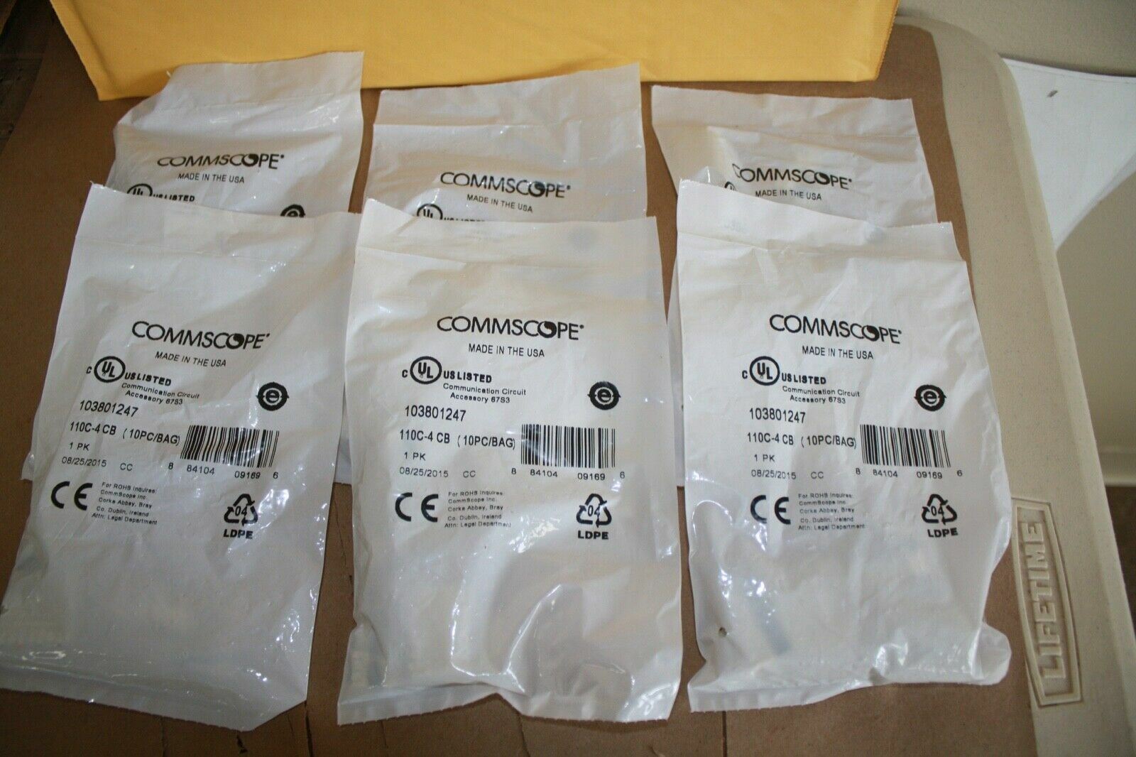 COMMSCOPE 110C-4 CB.103801247 CONNECTING BLOCK.  PKG OF 10