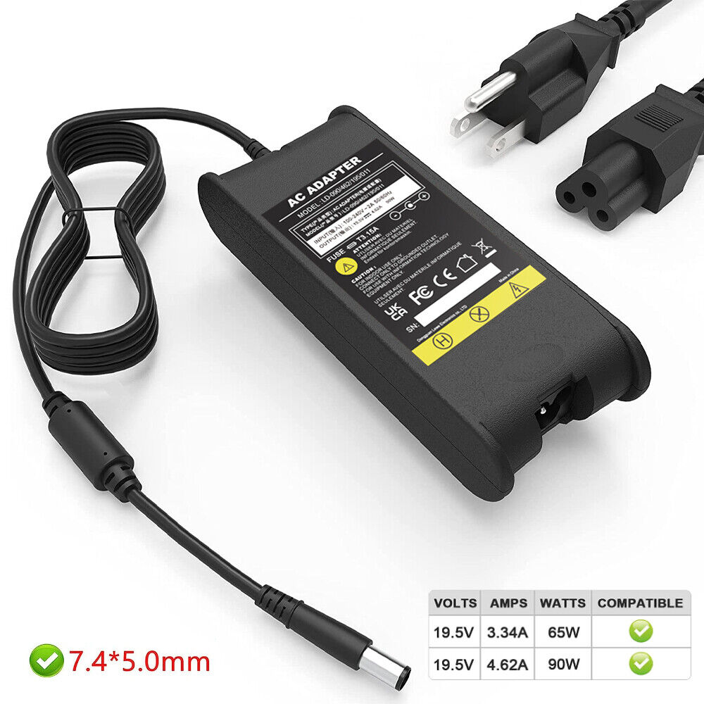 90W 19.5V 4.62A AC Adapter Charger For Dell HA90PM180 90YP3 Laptop Power Supply