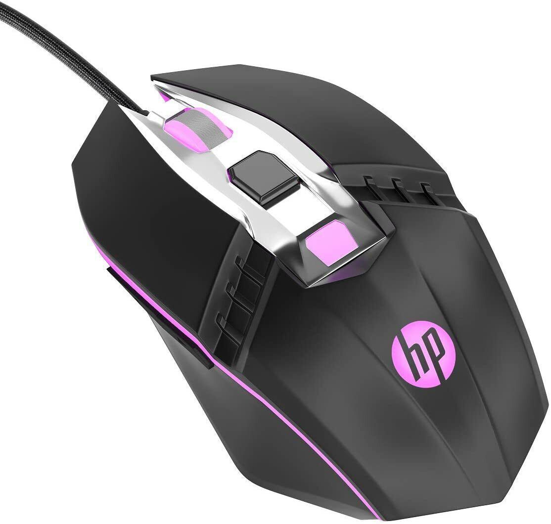 HP RGB Ergonomic Wired Gaming Mouse, Adjustable DPI with Breathing Light