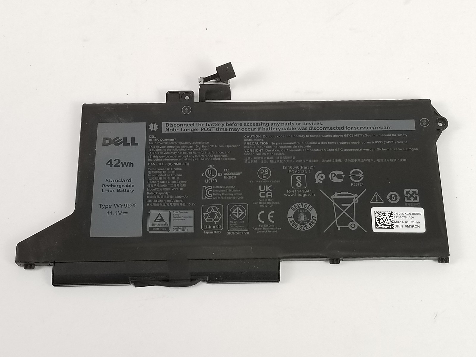 Dell WY9DX 3500mAh 3 Cell Laptop Battery for Latitude 5420