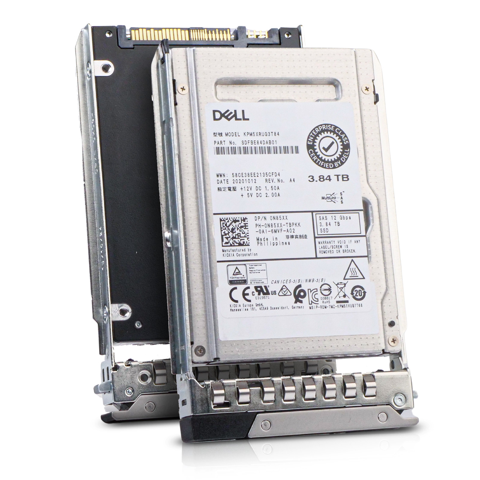 Dell 3.84TB SAS 12Gb/s 3D TLC 1 DWPD 2.5" Read Intensive SSD JR1HP G16